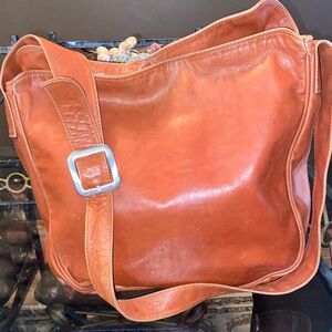 Elegant Rust Leather Shoulder Bag